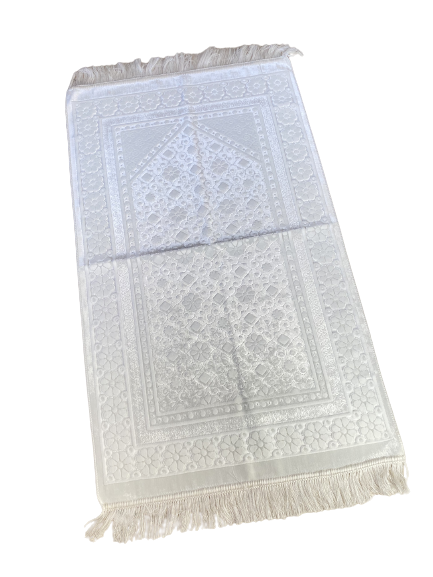White Floral Prayer Rug