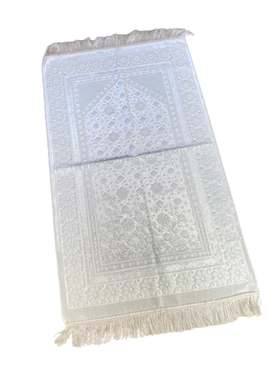 White Floral Prayer Rug