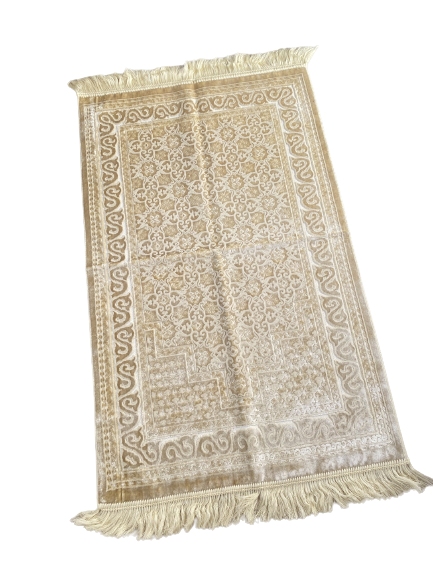 Gold Floral Prayer Rug