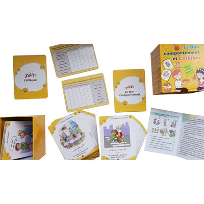 Gutes Benehmen und Ethik: 36 Kartenspiel (Französisch-Arabisch)