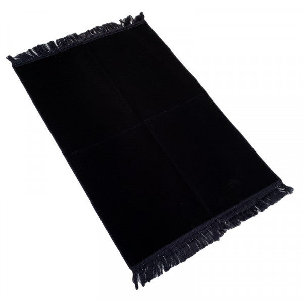 Luxury Velvet Prayer Rug BLACK