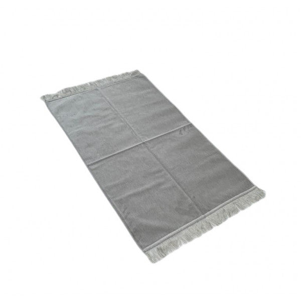 Gray Luxury Velvet Prayer Rug