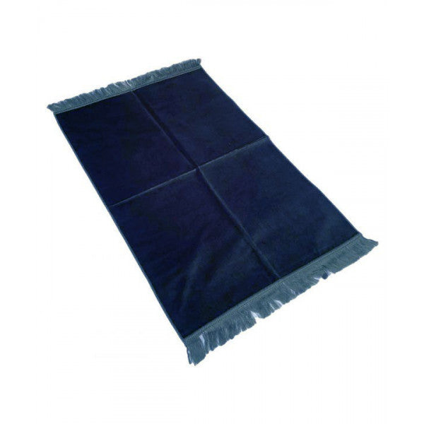 Luxury Velvet Prayer Rug BLUE