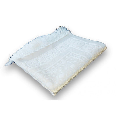 White Floral Prayer Rug