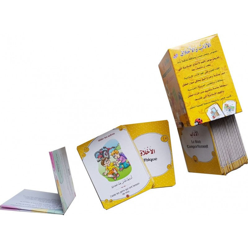 Gutes Benehmen und Ethik: 36 Kartenspiel (Französisch-Arabisch)